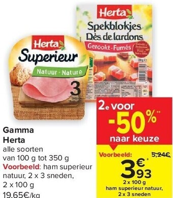 Carrefour Gamma herta aanbieding