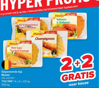 Carrefour Maiski Gepaneerde Kip aanbieding