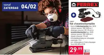 ALDI Ferrex Vlak- Of Excenterschuurmachine Per Stuck aanbieding