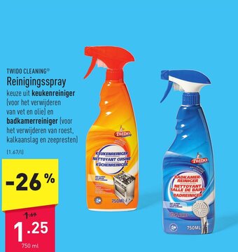 ALDI Twido Cleaning Reinigingsspray 750ml aanbieding