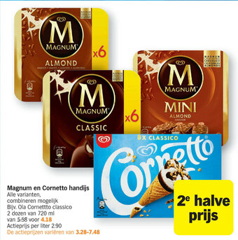 Albert Heijn Magnum en Cornetto handijs aanbieding