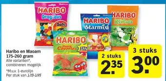 Albert Heijn Haribo en Maoam 175-260 gram aanbieding