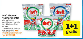 Albert Heijn Dreft Platinum vaatwastabletten aanbieding