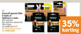 Duracell Special Offer 8 stuks of Optimum 6 stuks
