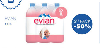 Prik en Tik Evian 6 x 1L aanbieding
