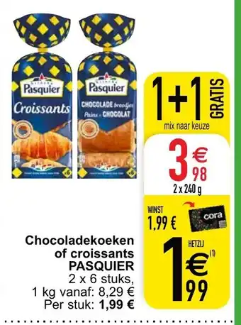 Cora Pasquier Chocoladekoeken of croissants aanbieding
