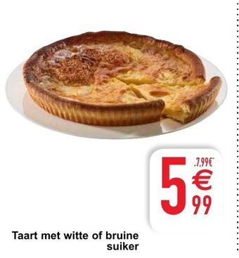 Taart met witte of bruine suiker