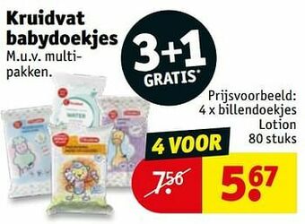 Kruidvat Billendoekjes lotion aanbieding