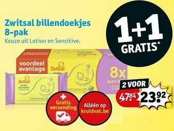Kruidvat Zwitsal billendoekjes aanbieding