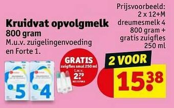 Dreumesmelk 4 + gratis zuigfles