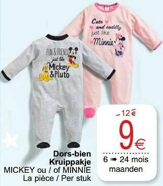 Dors-bien kruippakje mickey ou - of minnie
