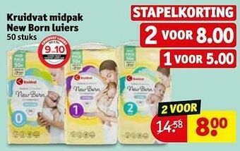 Kruidvat Kruidvat midpak new born luiers aanbieding