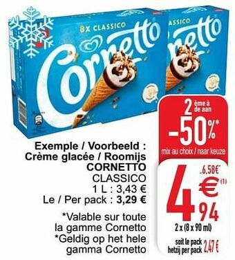 Cora Crème glacée - roomijs cornetto classico aanbieding