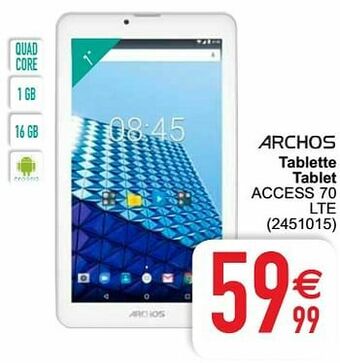 Archos tablette tablet access 70 lte