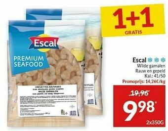Intermarché Escal wilde gamalen rauw en gepeld aanbieding