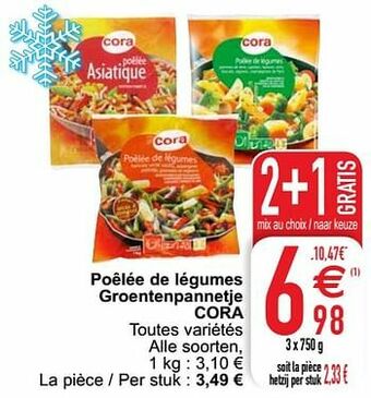 Cora Poêlée de légumes groentenpannetje cora aanbieding