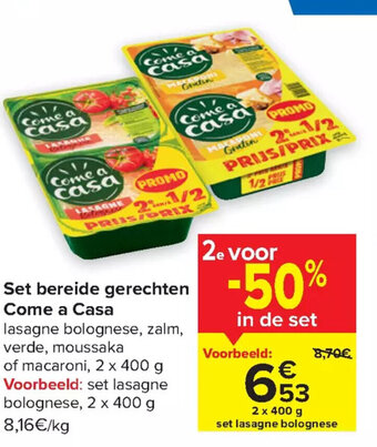 Come a Casa Set Bereide Gerechten 2 x 400g