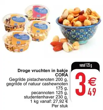 Cora Droge vruchten in bakje aanbieding