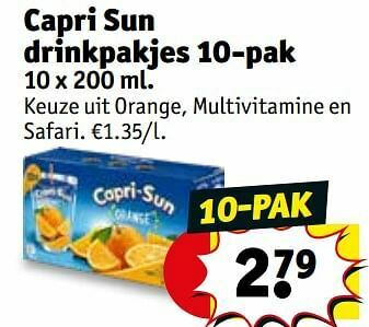 Kruidvat Capri sun drinkpakjes aanbieding