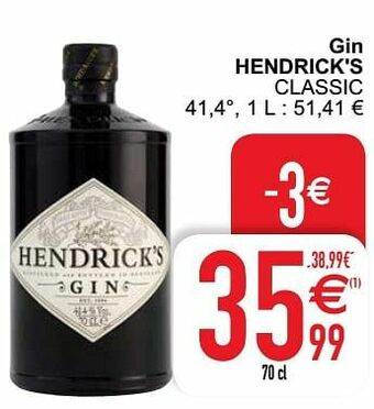 Gin hendrick`s classic