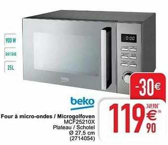 Cora Beko four à micro-ondes - microgolfoven mcf25210x aanbieding