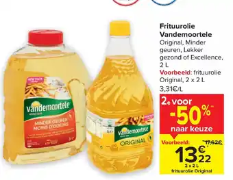 Carrefour Market Vandemoortele Frituurolie Original, Minder Geuren, Lekker Gezond of Excellence 2 x 2L aanbieding