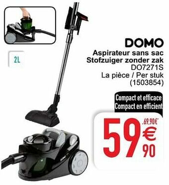 Cora Domo elektro aspirateur sans sac stofzuiger zonder zak do7271s aanbieding