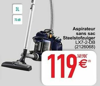 Cora Aeg aspirateur sans sac steelstofzuiger lx7-2-db aanbieding