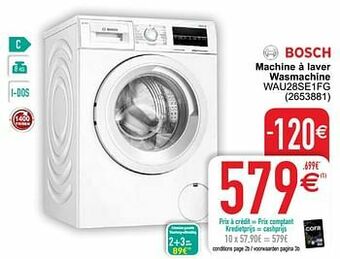 Cora Bosch machine à laver wasmachine wau28se1fg aanbieding