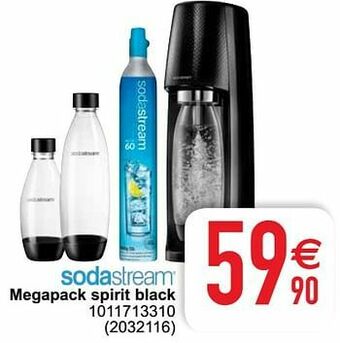 Cora Sodastream megapack spirit black 1011713310 aanbieding