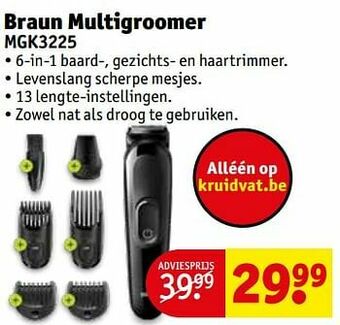 Kruidvat Braun multigroomer mgk3225 aanbieding