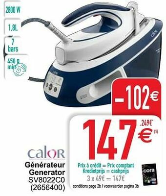 Cora Calor générateur generator sv8022c0 aanbieding