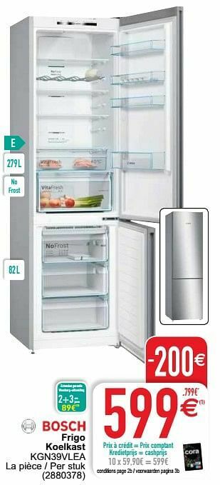 Cora Bosch frigo koelkast kgn39vlea aanbieding