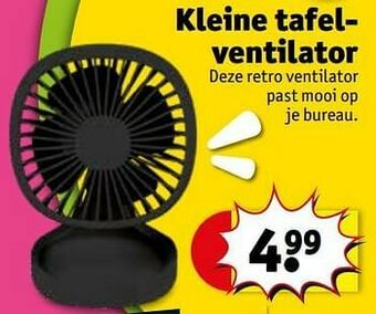 Kleine tafel- ventilator