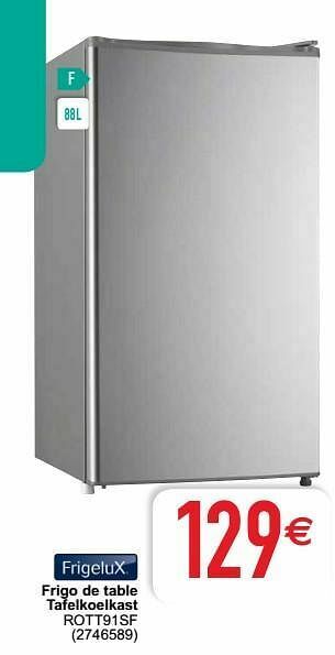 Frigelux frigo de table tafelkoelkast rott91sf