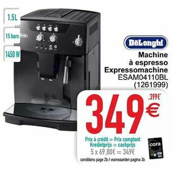 Delonghi machine à espresso expressomachine esam04110bl