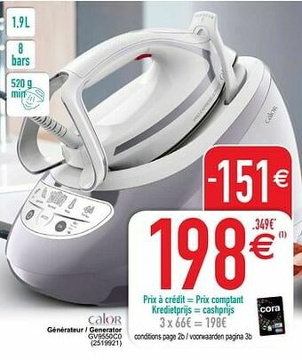 Cora Calor générateur - generator gv9550c0 aanbieding