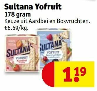 Kruidvat Sultana yofruit aanbieding