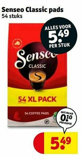 Kruidvat Senseo classic pads aanbieding