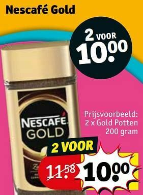 Kruidvat Nescafé gold potten aanbieding