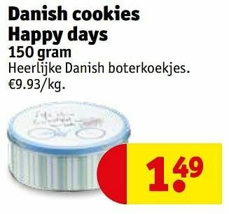 Kruidvat Danish cookies happy days aanbieding