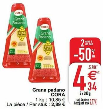 Cora Grana padano cora aanbieding
