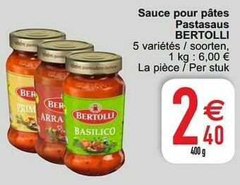 Sauce pour pâtes pastasaus bertolli