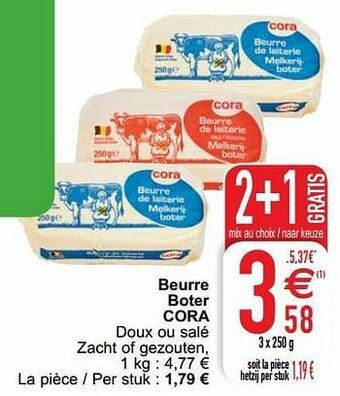 Cora Beurre boter cora aanbieding