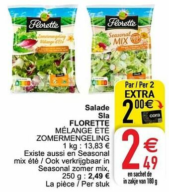 Cora Salade sla florette mélange été zomermengeling aanbieding
