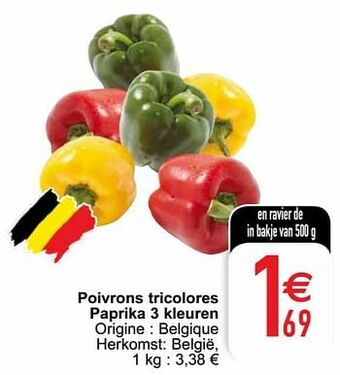 Cora Poivrons tricolores paprika 3 kleuren aanbieding