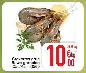 Crevettes crue rawe garnalen