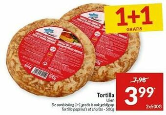 Intermarché Tortilla uien aanbieding