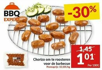 Intermarché Chorizo om te roosteren voor de barbecue aanbieding