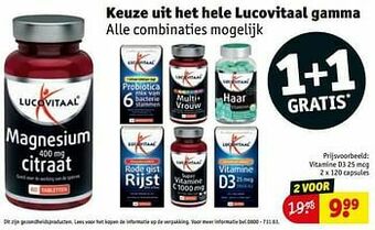 Kruidvat Vitamine d3 25 mcg aanbieding